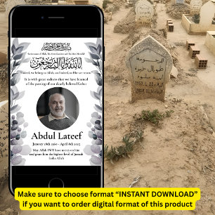 Moslim Dood Aankondiging Man Janaza Gebed