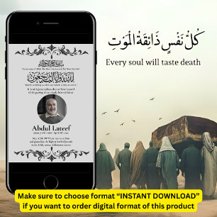 Moslim Dood Aankondiging Man Janaza Gebed