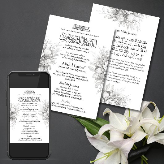 Moslim Dood Aankondiging Man Janaza Gebed