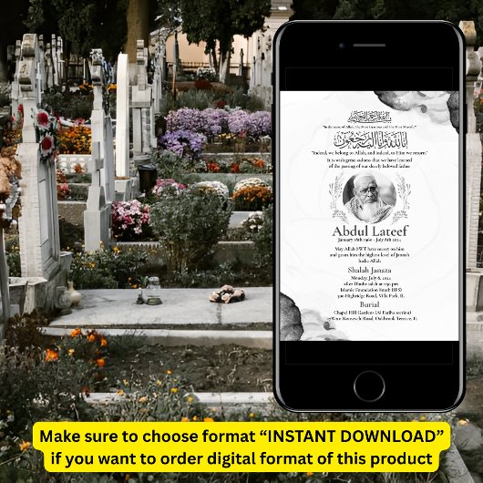 Moslim Dood Aankondiging Man Janaza Gebed