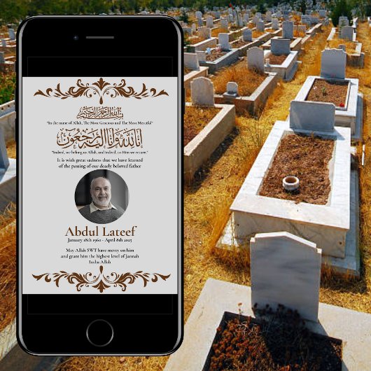 Moslim Dood Aankondiging Man Janaza Gebed