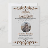 Moslim Dood Aankondiging Vrouw Janaza Gebed (Voorkant)