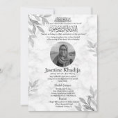 Moslim Dood Aankondiging Vrouw Janaza Gebed (Voorkant)