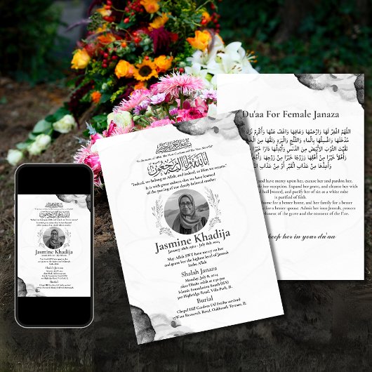 Moslim Dood Aankondiging Vrouw Janaza Gebed