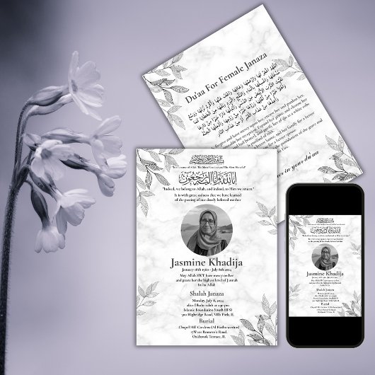 Moslim Dood Aankondiging Vrouw Janaza Gebed