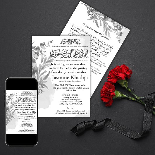 Moslim Dood Aankondiging Vrouw Janaza Gebed