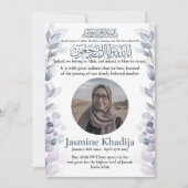 Moslim Dood Aankondiging Vrouw Janaza Gebed (Voorkant)