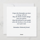 Moslim Eid Mubarak Halvemaan Moskee Gouden Feestdagenkaart (Achterkant)