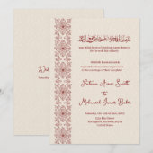 Moslim Engels Beige en Rood Traditioneel eenvoudig Kaart (Voorkant / Achterkant)