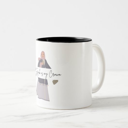 Moslim Hijabi Coffee Mok (Voorkant rechts)