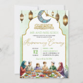 Moslim housewarming ceremonie Familie Eid diner Kaart (Voorkant)