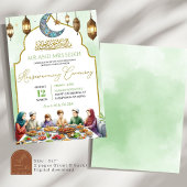 Moslim housewarming ceremonie Familie Eid diner Kaart