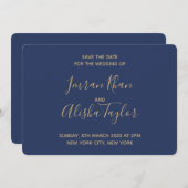 Moslim Huwelijk Save the date Goud Arabische Tijge (Voorkant / Achterkant)