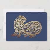 Moslim Huwelijk Save the date Goud Arabische Tijge (Achterkant)