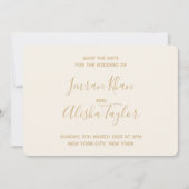 Moslim Huwelijk Save the date Goud Arabische Tijge (Voorkant)