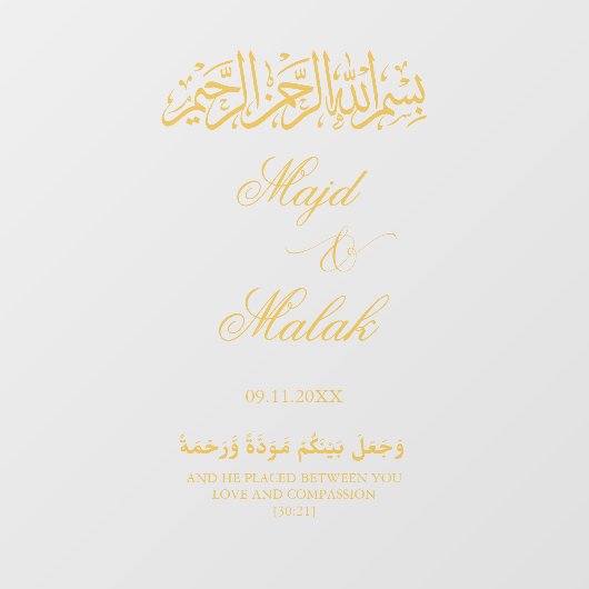 Moslim Islamitisch Bruiloft Partij Teken Sticker (Vel)