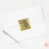 Moslim Islamitisch Geschenk – Liefde & Respect voo Vierkante Sticker (Envelop)