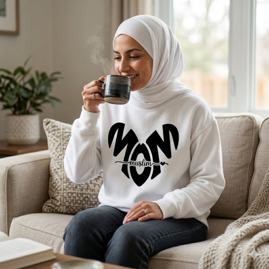 Moslim mama hart sweatshirt