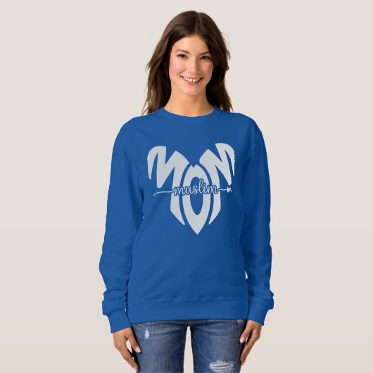 Moslim mama hart sweatshirt (Voorkant volledig)