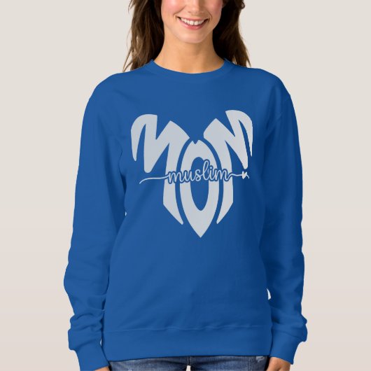 Moslim mama hart sweatshirt (Voorkant)