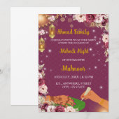 Moslim Mehndi Uitnodiging, Henna Uitnodiging (Voorkant / Achterkant)