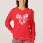 moslim moeder hart lange mouwen t-shirt (Voorkant)
