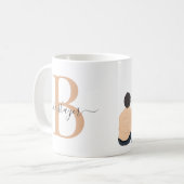 Moslim Moeder met 2 dochters en 1 zoon Gepersonali Koffiemok (Voorkant links)