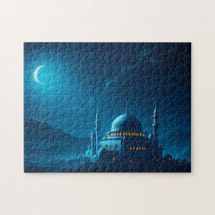Moslim Moskee Kunstwerk Islamitische Illustratie Legpuzzel