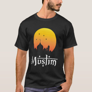 Moslim Moskee Zonsondergang Halvemaan Islamitisch  T-shirt