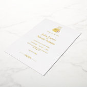 Moslim Nikah Islam minimalistische bruiloft Folie Uitnodiging (Gedraaid)