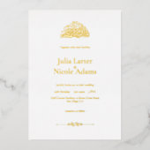Moslim Nikah Islam minimalistische bruiloft Folie Uitnodiging (Voorkant)