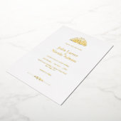 Moslim Nikah Islam minimalistische bruiloft Folie Uitnodiging (Gedraaid)