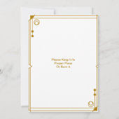 Moslim Nikah islamitische bruiloft uitnodiging (Achterkant)