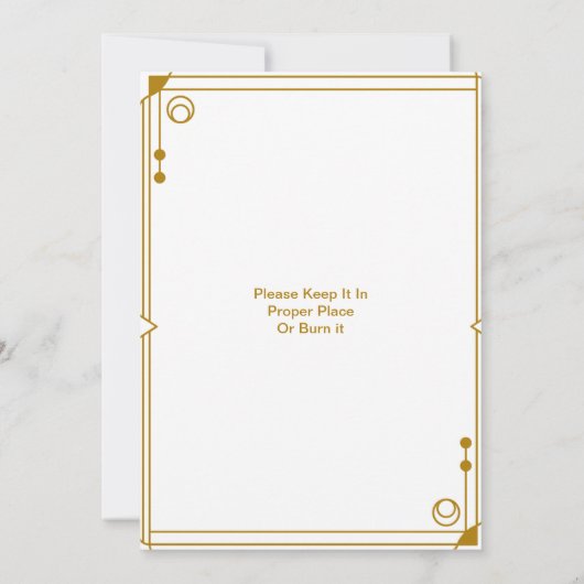 Moslim Nikah islamitische bruiloft uitnodiging (Achterkant)