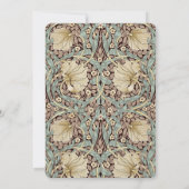 Moslim Pimpernel Floral Art Nouveau bruiloft Kaart (Achterkant)