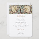Moslim Pimpernel Floral Art Nouveau bruiloft Kaart (Voorkant)