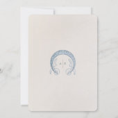 Moslim Stoffig Blauw Bruiloft Art Nouveau Mucha Kaart (Achterkant)