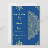 Moslim Trouwdag Bewaar de Datum Save The Date (Achterkant)