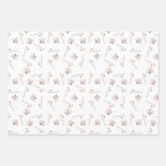 Moslim Trouwpapier Flat Sheet Set van 3 Inpakpapier Vel (Voorkant 3)