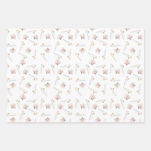 Moslim Trouwpapier Flat Sheet Set van 3 Inpakpapier Vel (Voorkant 2)