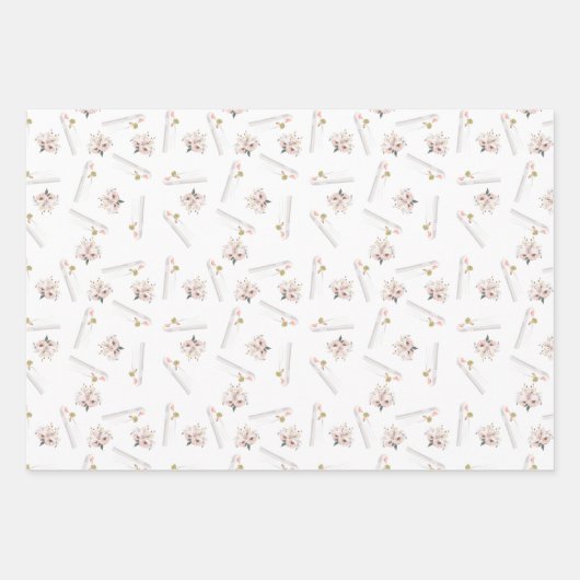 Moslim Trouwpapier Flat Sheet Set van 3 Inpakpapier Vel (Voorkant)