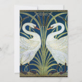 Moslim zwanen bruiloft uitnodiging Walter Crane (Achterkant)