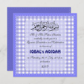 Moslimbaby Aqiqah Kaart (Voorkant / Achterkant)