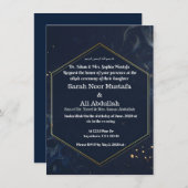 Moslimbruiloft Nikah Invitation Kaart (Voorkant / Achterkant)