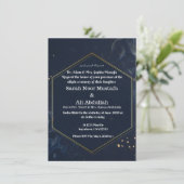 Moslimbruiloft Nikah Invitation Kaart (Staand voorkant)