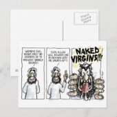 Moslimhemel - 72 maagden! briefkaart (Voorkant / Achterkant)