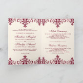 Moslimhuwelijk tussen Cream en Bourgogne Damask (Binnen)