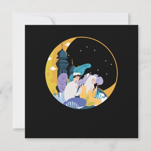 Moslimislam Allah Namaz Mosque Mecca Gift Kaart (Voorkant)