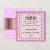 Moslimmeisje Aqiqah nodigt uit tot viering Kaart (Voorkant / Achterkant)