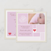 Moslimmeisje met baby aqiqah-uitnodiging kaart (Voorkant / Achterkant)
